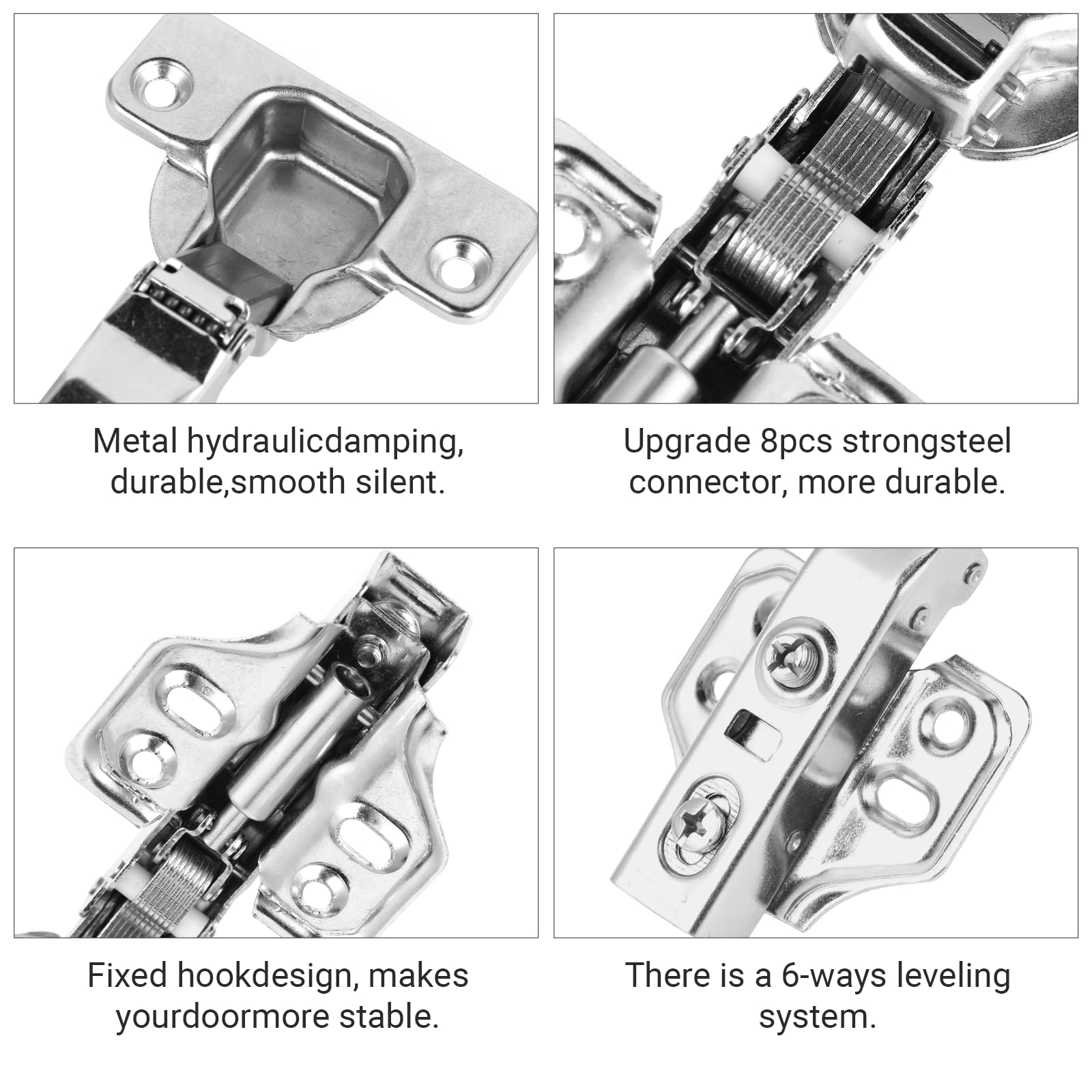 Bisagras Puertas Cocina Cierre Suave (10 PCS) - bisagras de gabinete - Bisagras de Puerta de Armario de Mueble - Superposición Completa - Bisagras Armarios y Muebles