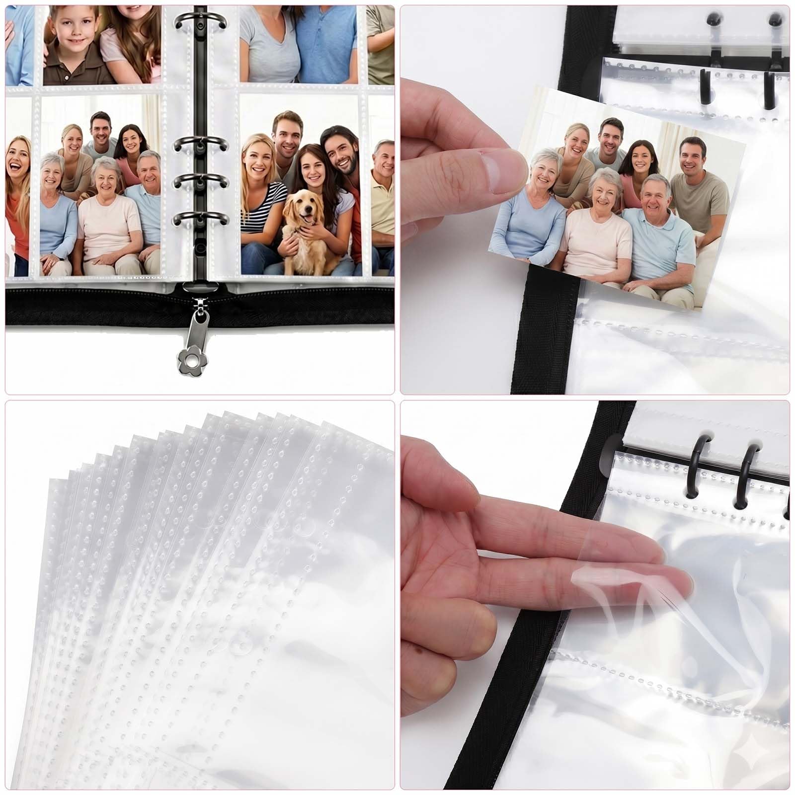 Carpeta Photocard Kpop A5 6 Anillas 25 Páginas 200 Cartas Álbum Porta Cartas Colección