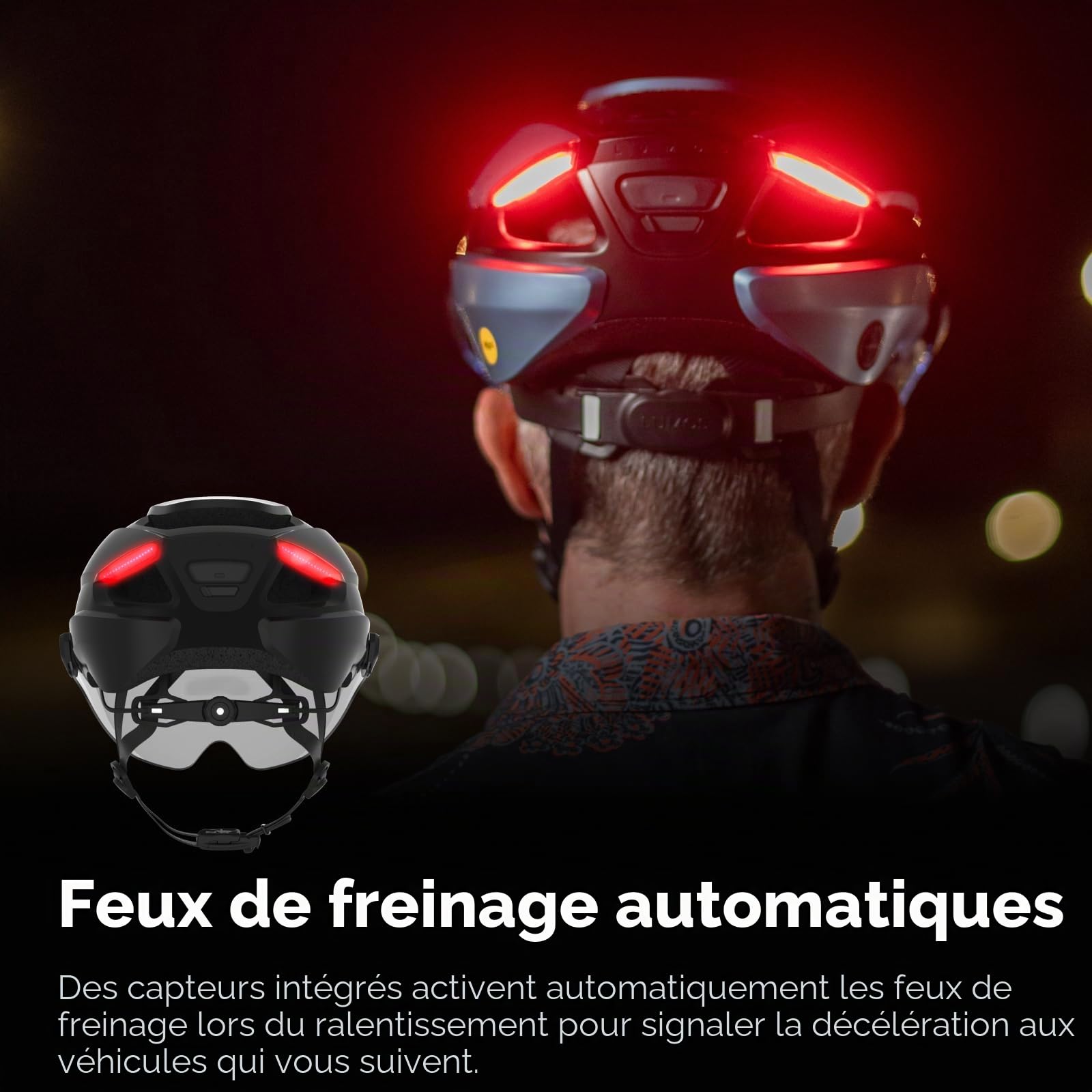 Lumos Ultra Casque de vélo électrique intelligent | Certifié NTA 8776 | Feux avant et arrière LED | Visière rétractable | Contrôle par application | Pour vélo électrique, scooter, cyclisme | Adultes,
