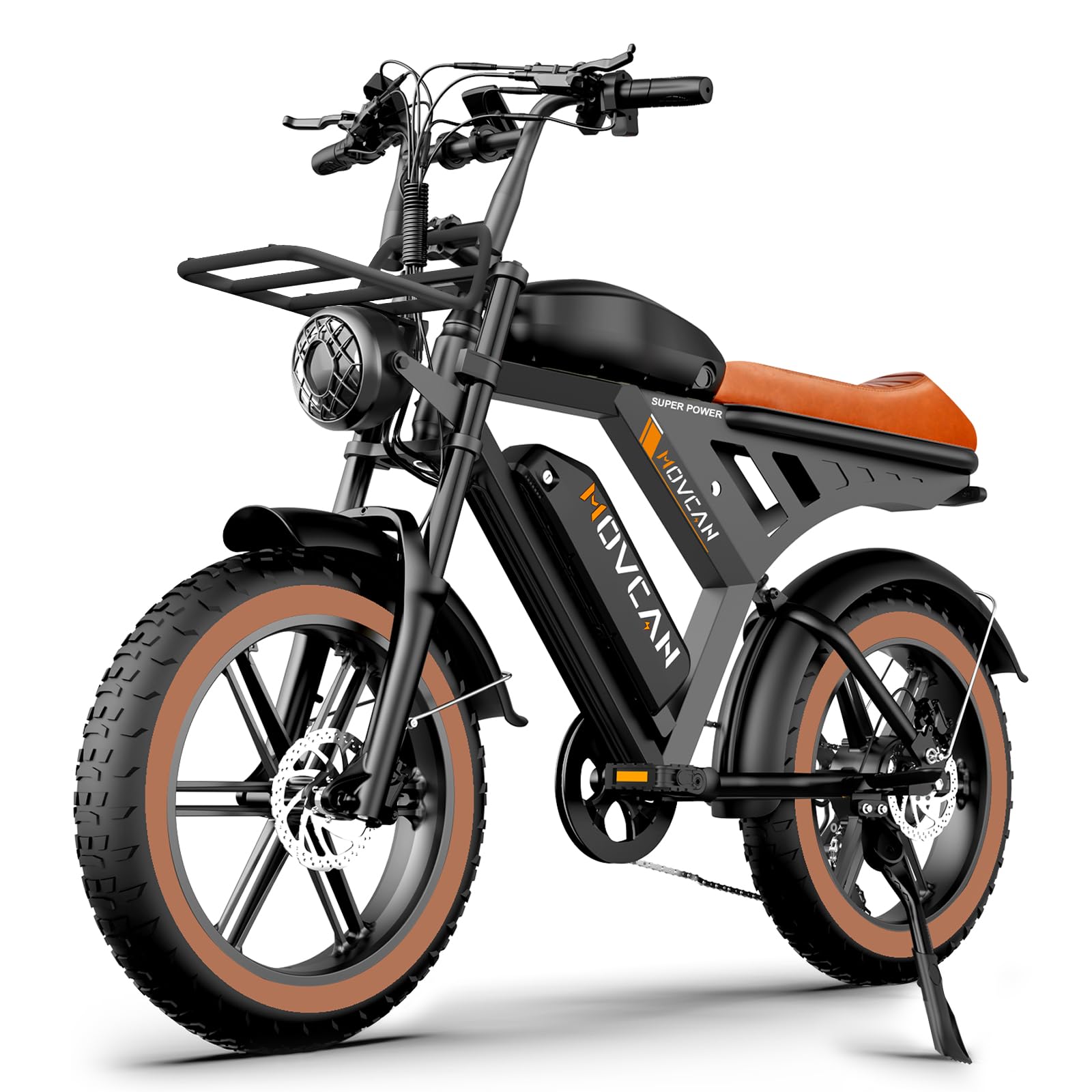 MOVCAN V30MAX/V30 Electric Bike for Adults 1500W/1000W Motor 20" Fat Tire Ebike, 32MPH/28MPH 120/70 Miles,48V 31.2/15.6 AH Dual Battery Hydraulic Disc Brake Electric Motorcycle Bike Full Suspension