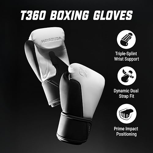 Miniatura 2 de Guantes de boxeo Hayabusa T360 – Ergonomía revolucionaria de la mano | Soporte de muñeca potenciado | Cierre de correa simple o doble |