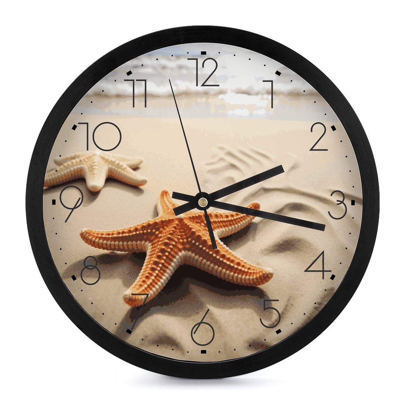 Horloge murale silencieuse à piles avec grand affichage numérique et analogique