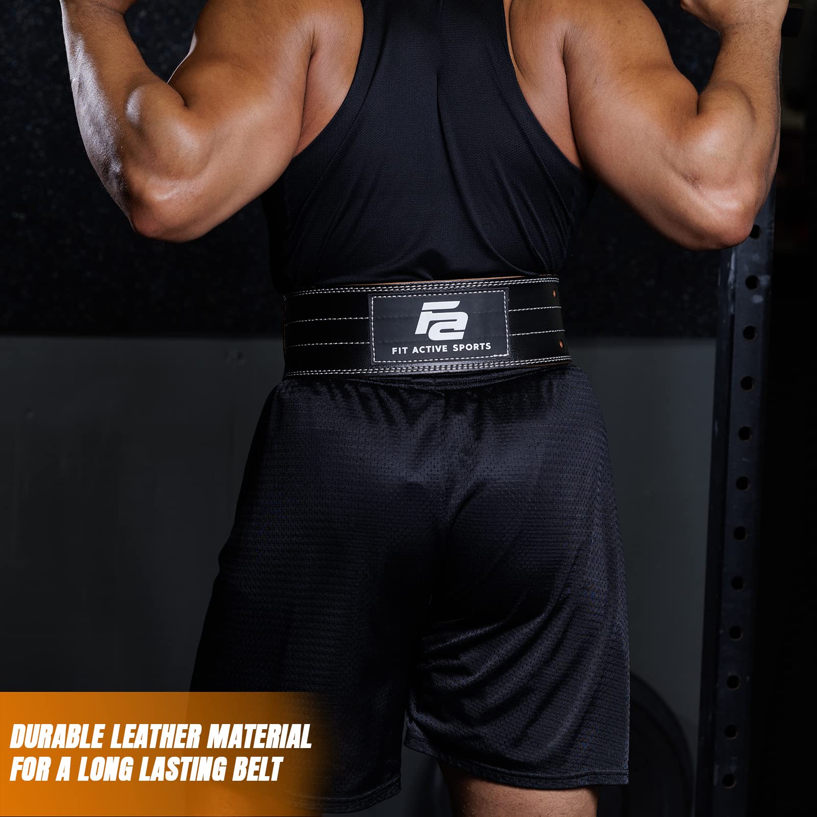 Fit Active Sports Cintura in Pelle per Sollevamento Pesi Large