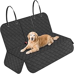 Eamefia Dog Car Seat Cover for Back Seat,New Upgraded Thickened Dog Car Seat Cover,Waterproof and Wear-Resistant Bench Back Seat Cover with Non-Slip Pad,Universal Size Fits Cars, Trucks, SUVs