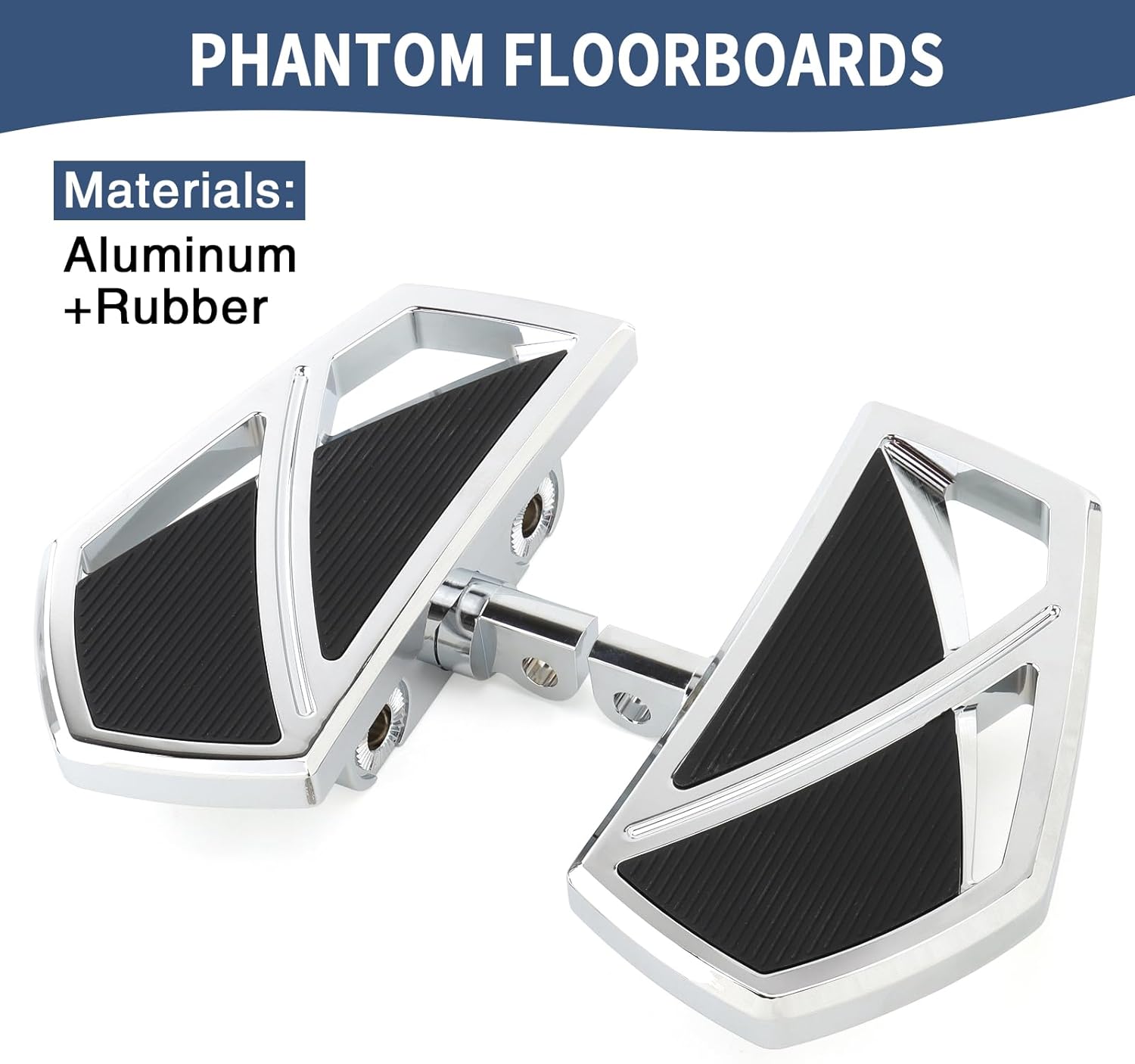Motorcycle Mini Floorboards Phantom Foot Pegs Male Mount Style Footrests Fit for Harley Dyna Touring Road King Street Glide Road Glide Sportster 883 Softail Fat Boy Universal