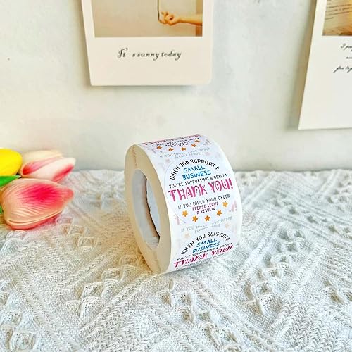Miniatura 5 de Krinisou Calcomanías de agradecimiento para pequeñas empresas, 1.5 pulgadas, calcomanías de agradecimiento por tu pedido, calcomanías para paquetes
