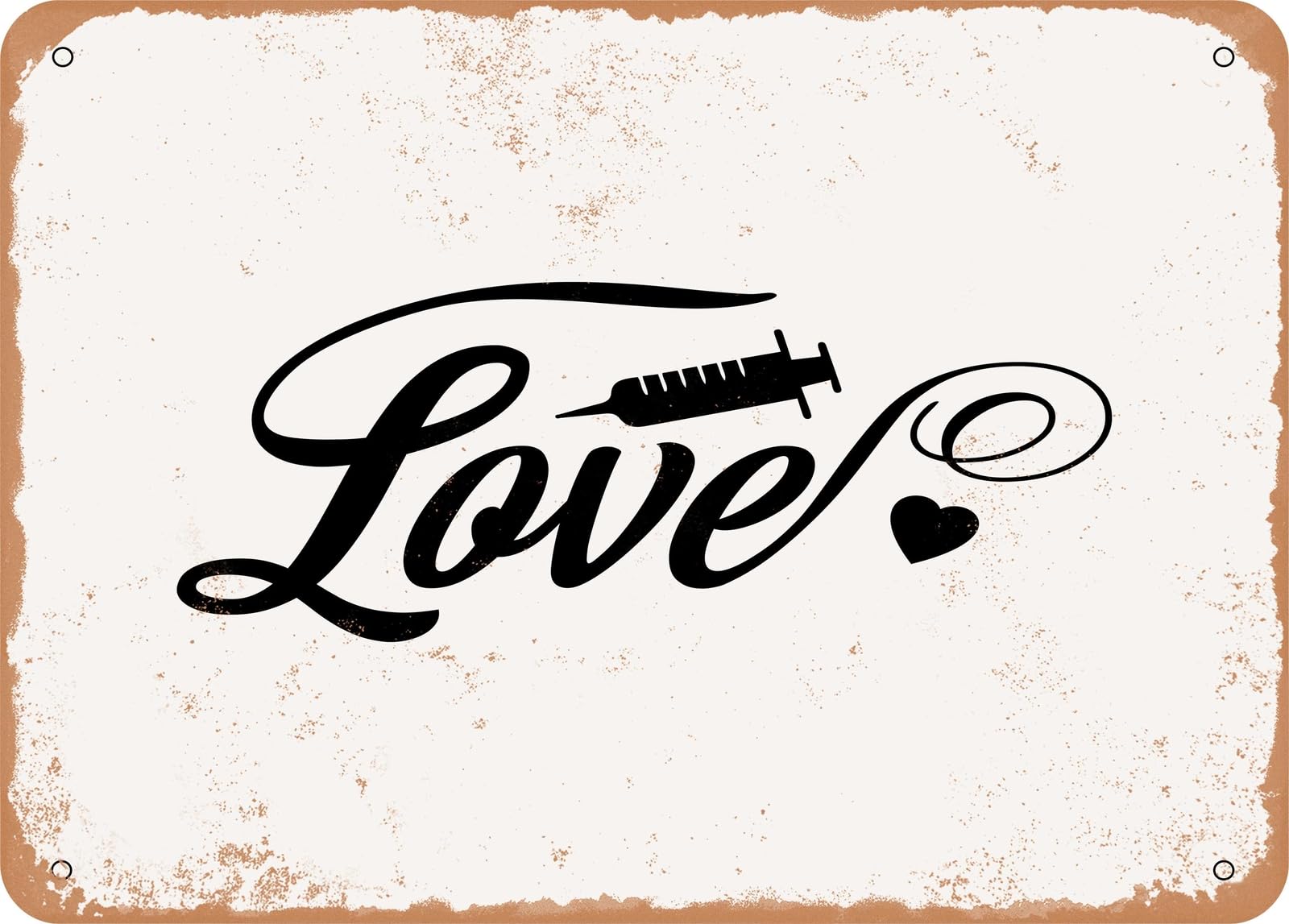 Metal Sign - Love - 9 - Vintage Rusty Look Sign home decor