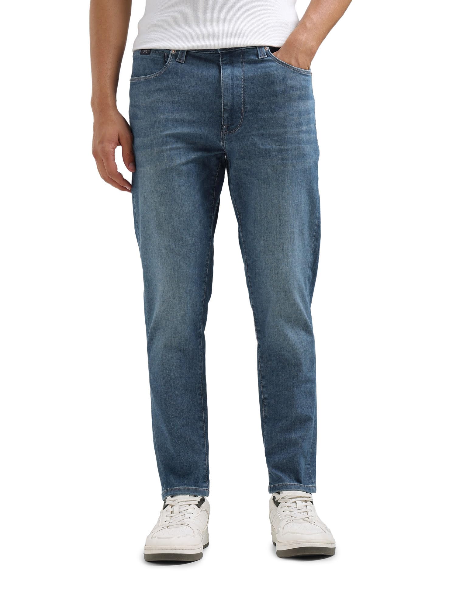 flying machine Men's Relaxed Tapered Fit Jeans| Solid | Mid Rise | Stretchable | Jeans for Man-picture-28