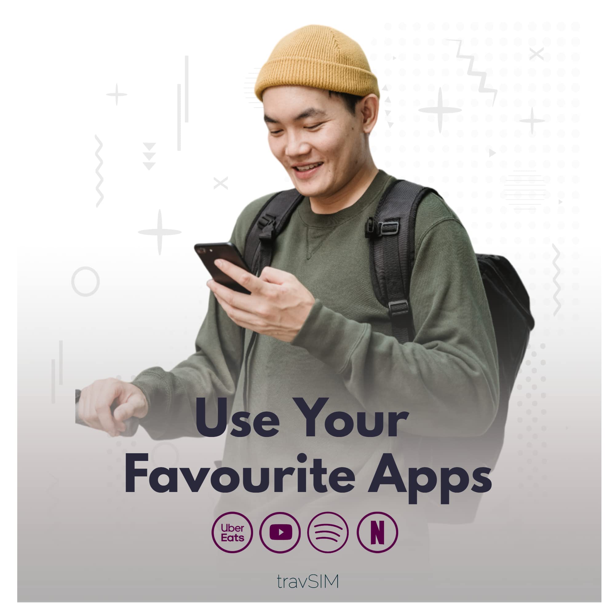 travSIM - Karta SIM Hong Kong | 10 GB danych mobilnych z prędkością 4G/5G | Bezpłatny roaming w Makau | Działa na urządzeniach z systemem iOS i Android | Plan na karcie Hong Kong jest ważny przez 30 dni