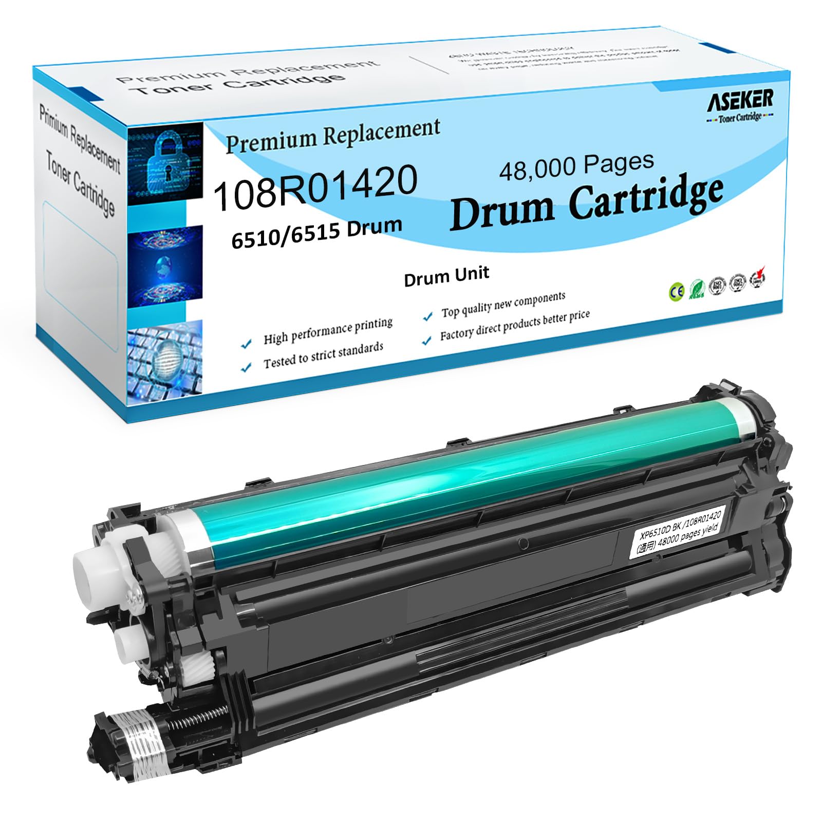 4 Pack Phaser 6510/6515 Drum Units - Replacement Cartridges For Xerox WorkCentre Printers