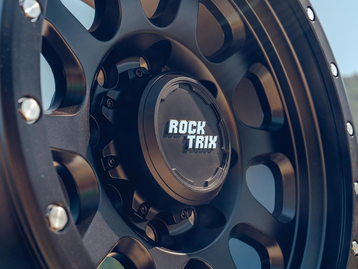 RockTrix RT111 18x9 Matte Black Wheels, 8x170 Bolt Pattern -12mm Offset, 4.5" Backspacing, Heavy-Duty 8 Lug Rims Compatible with Ford F250 and Fits Ford F350 Super Duty 1999-2026