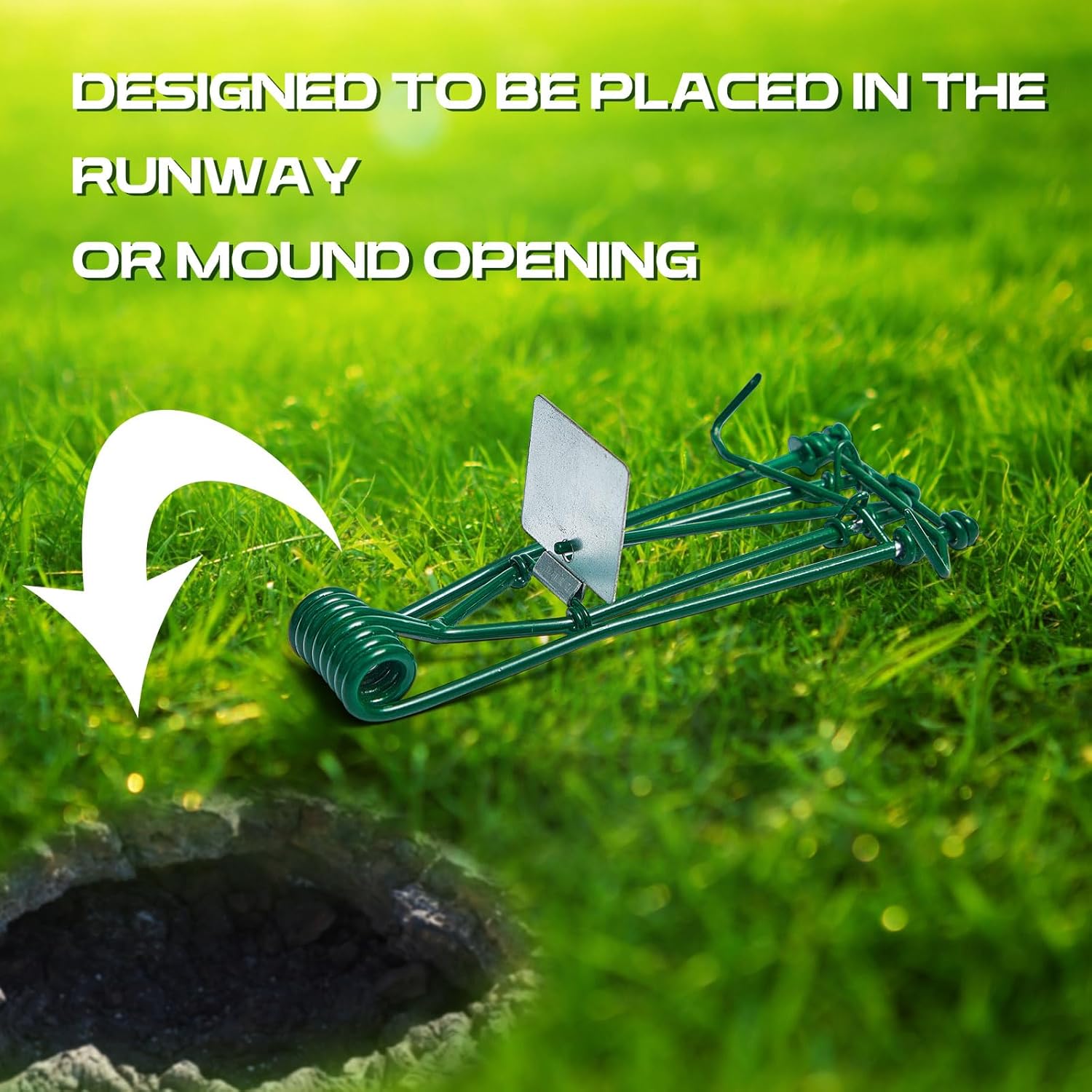 Qualirey 16 Pcs Outdoor Gopher Trap Easy Set Mole Trap Weather Resistant Gopher Killer Vole Killer for Lawn Garden Farm (Green)