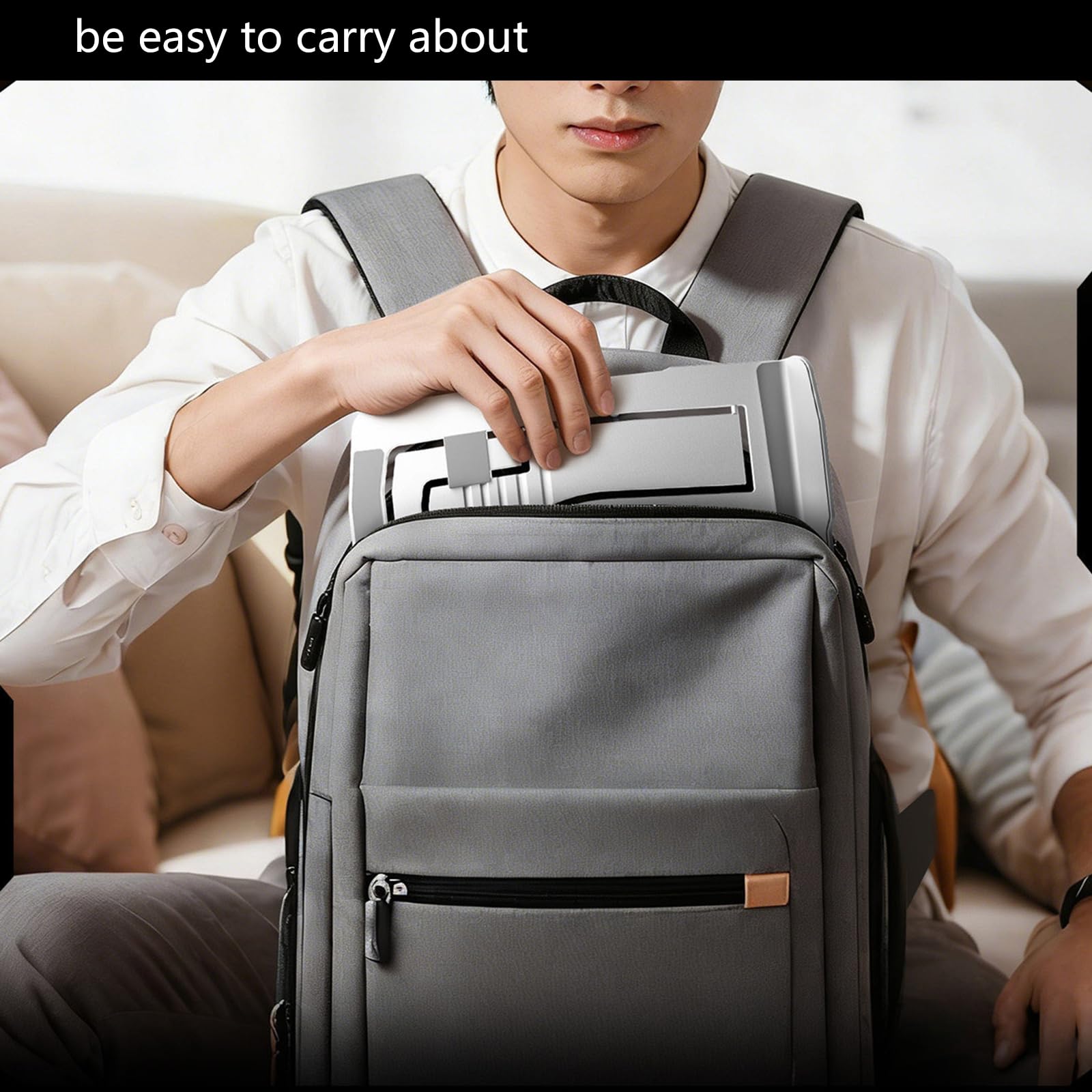 Supporto per Laptop Sottile e Pieghevole in Alluminio per Notebook da 13 a 17 Pollici con 5 Supporti per Laptop ergonomici Regolabili e con Rotazione a 360°
