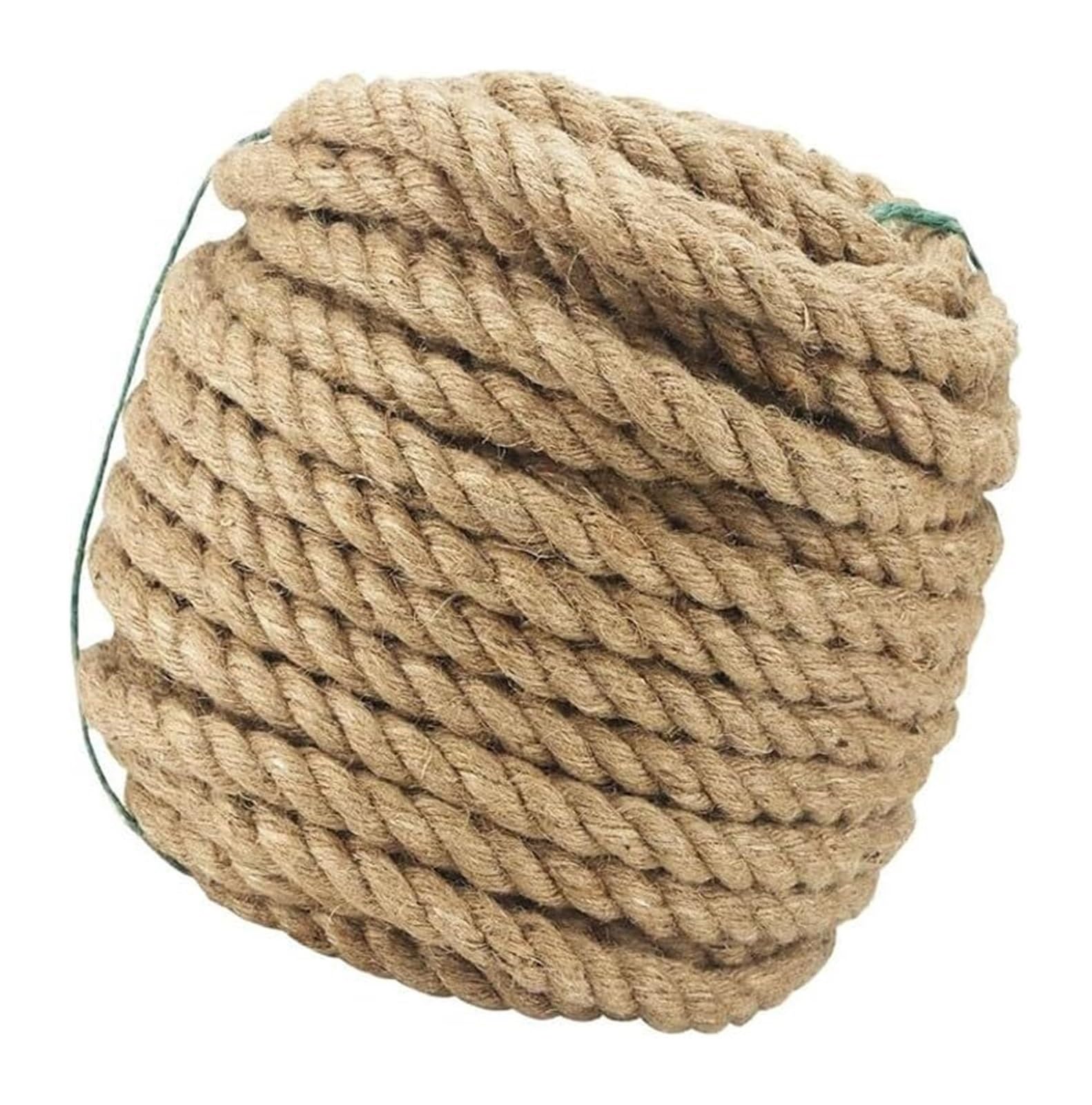 Cuerda de yute y cáñamo de 26mm en rollo de 20m para decoración rústica de terrazas