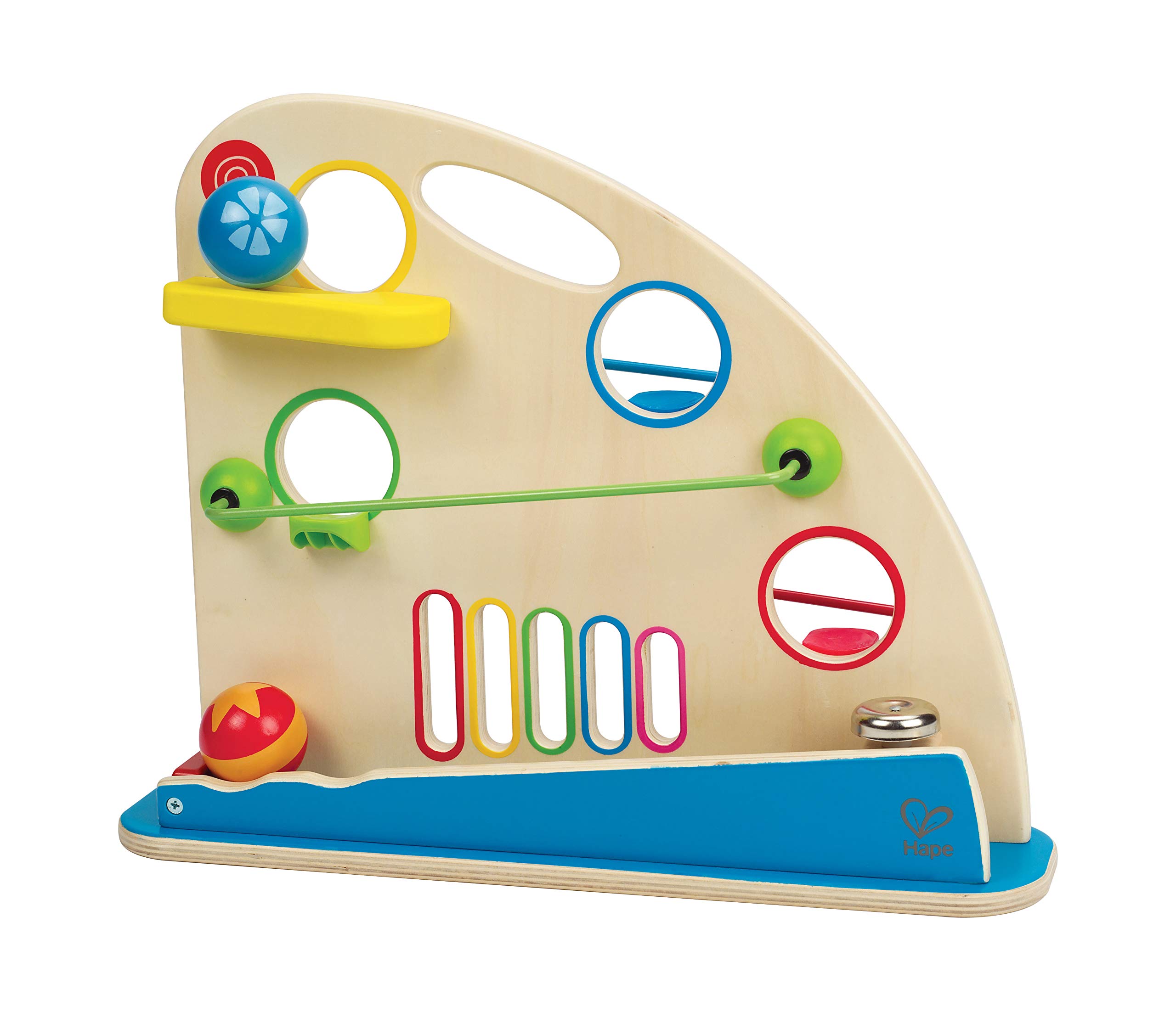 Hape Multi-Colour Wooden Marble Racing Toy Dual-Sided Mountain Track, 12+ Months