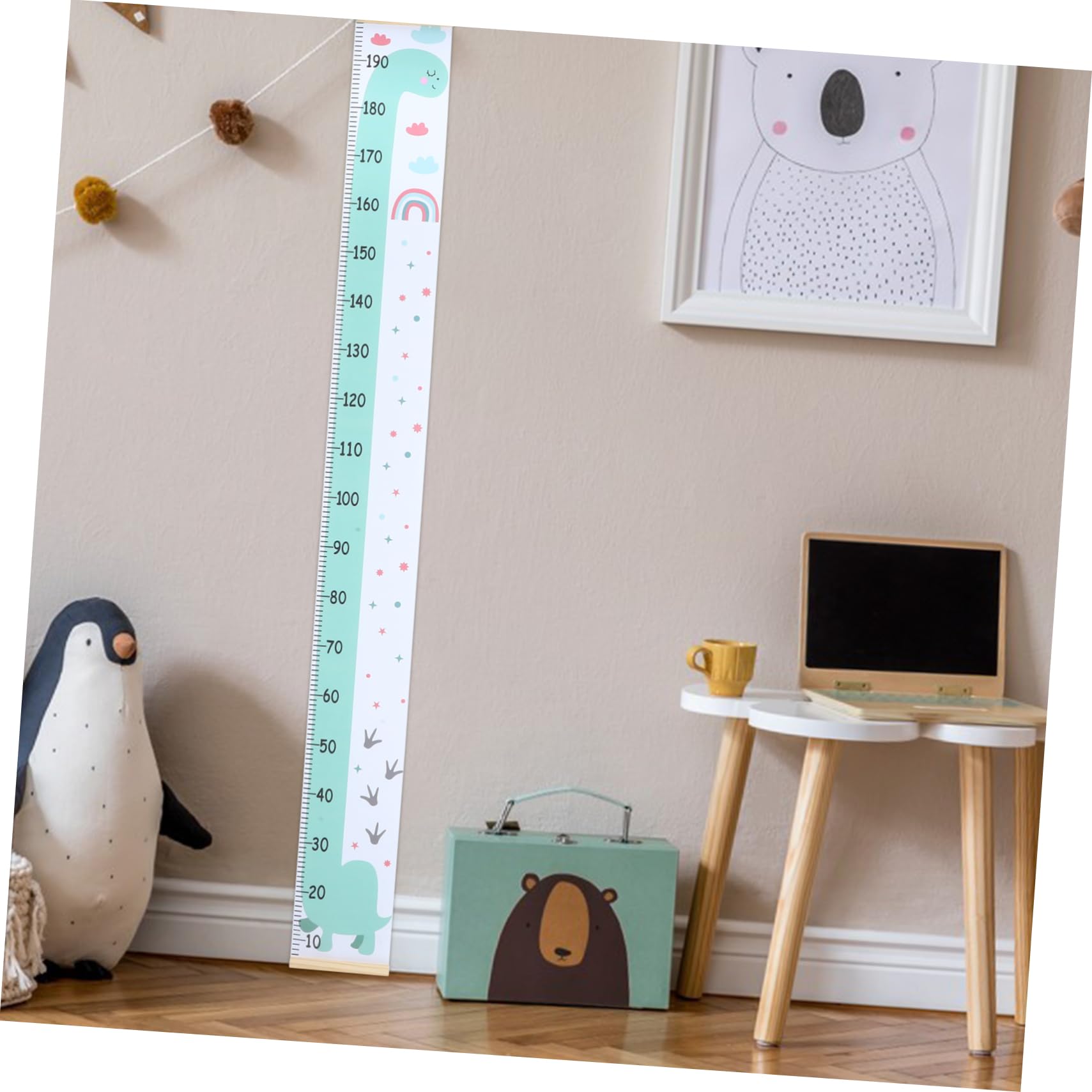 ERINGOGO Boys and Girls's Height Measure Wall Chart Cartoon Animal Growth Chart Safe Material Easy to Install