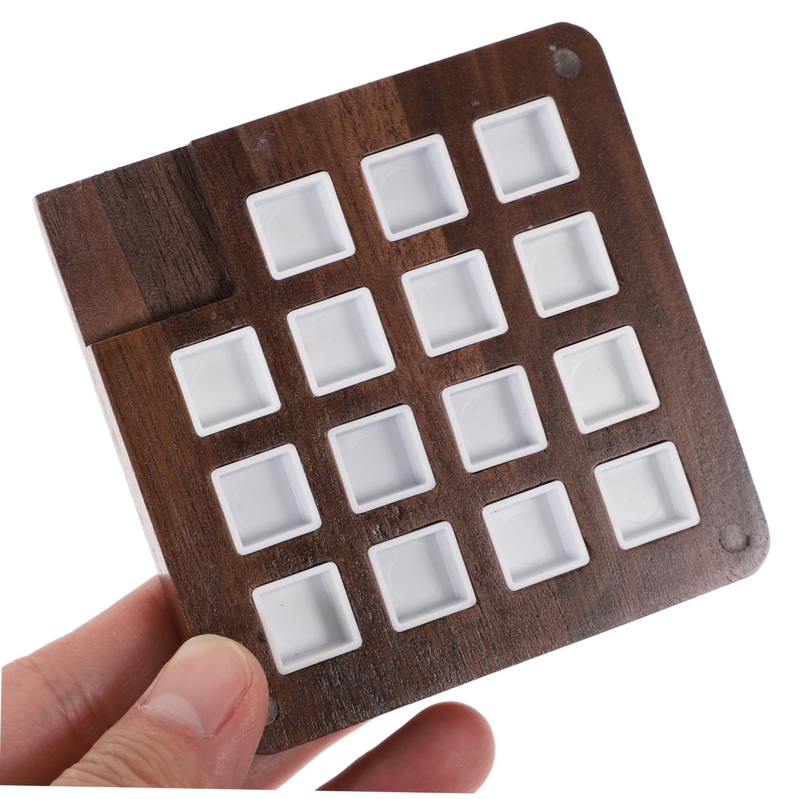 Anneome 3piezas Caja De De Madera Portátil Compartimentos para Acuarelas Estuche De De Magnético para y