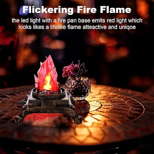 Miniatura 4 de cjc Luz LED de llama de fuego falsa 3D parpadeante, llama electrónica, lámpara de noche de llama simulada, accesorio para Halloween, Navidad,