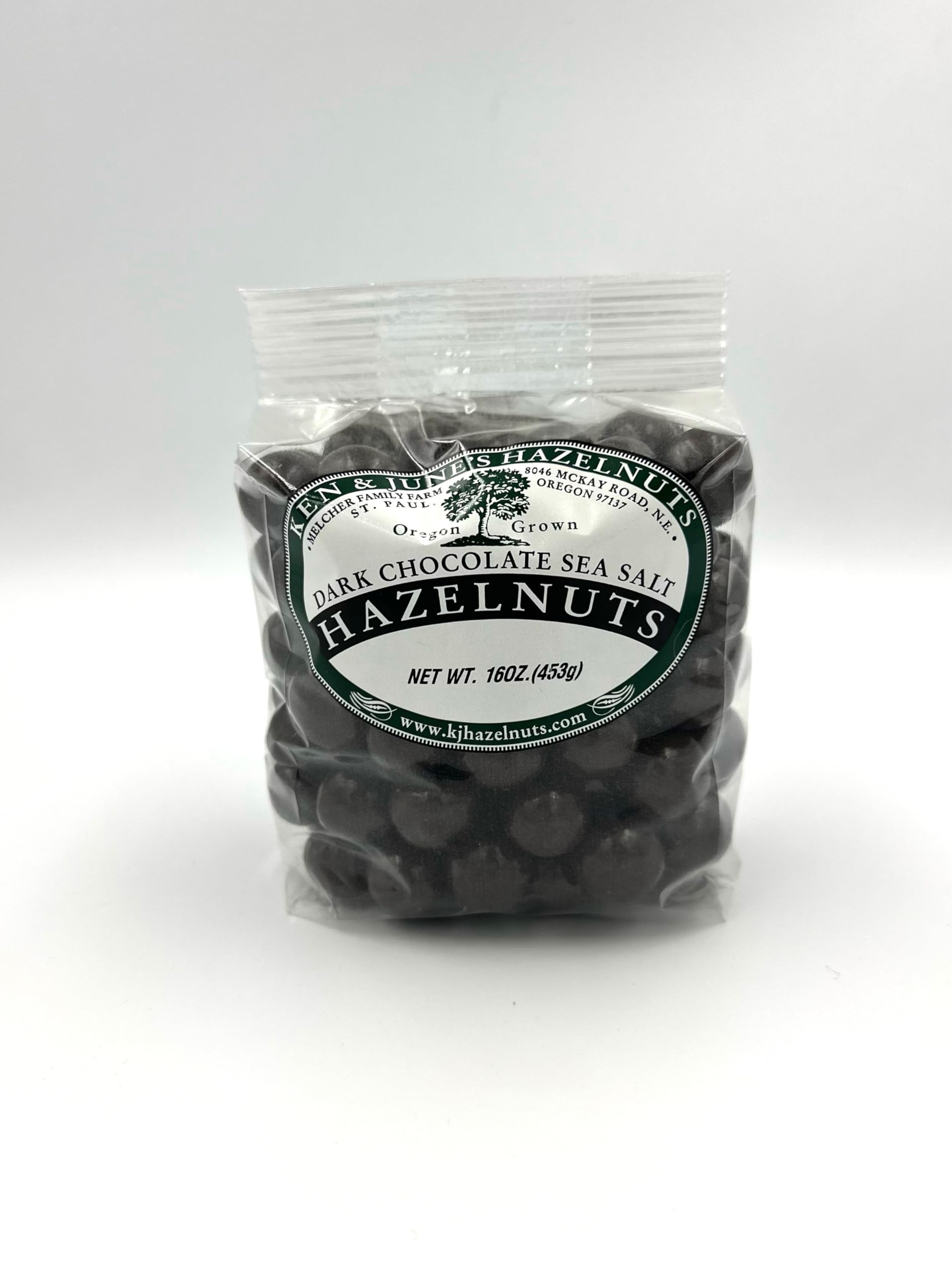 Dark Chocolate Sea Salt Hazelnuts -16oz