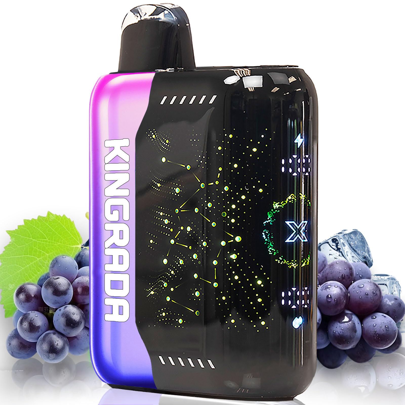 電子タバコ 使い捨て VAPE 30,000回吸引可能 グレープアイス シーシャ 持ち運び 充電式 ニコチンなし タールなし