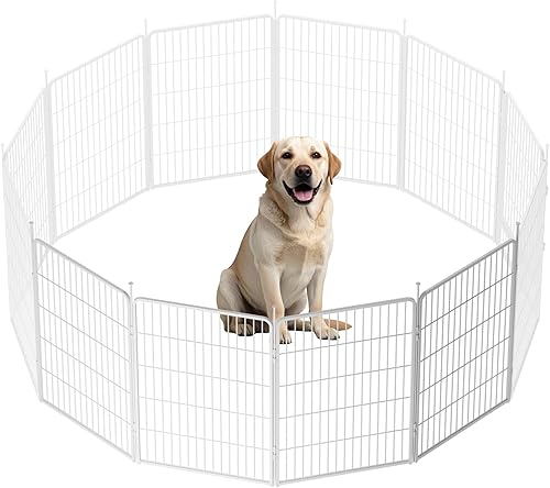 Miniatura 35 de SunsGrove - Cerca para perros, 24 pulgadas de 8 paneles para interiores, corralito para perros pequeños y cachorros, fácil de instalar, cerca
