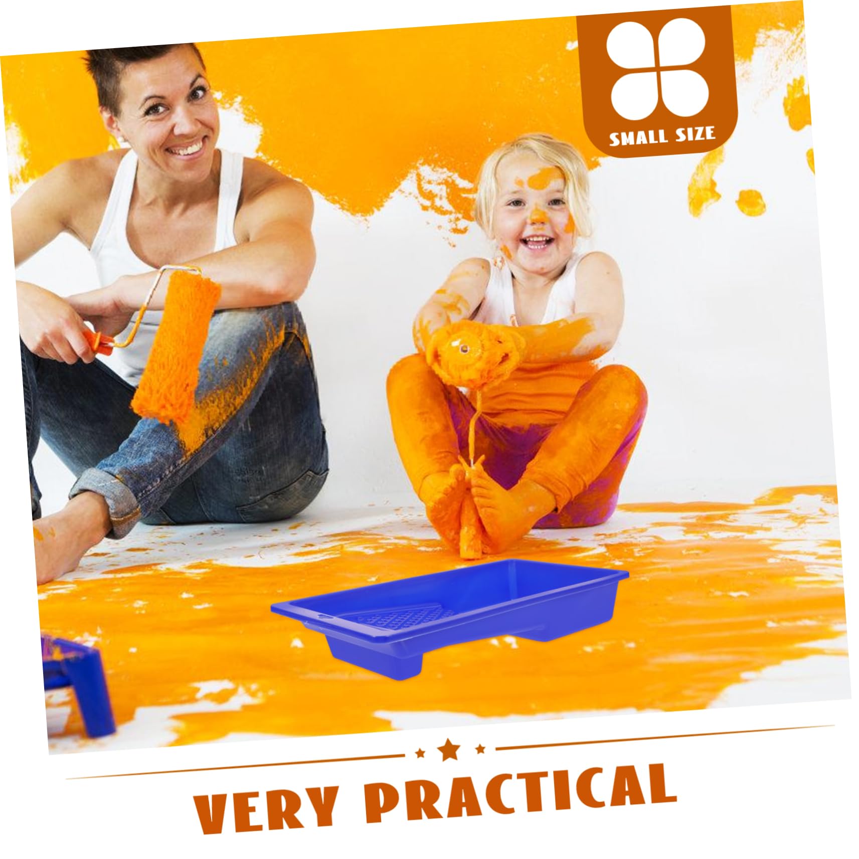 Balacoo 2pcs Paint Roller Brush Paint Roller Wide Application Easy Cleaning Non-penetrating Pigments