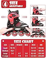 Vista 23 de PAPAISON Adjustable Inline Skates Boys Ages 4-16, Roller Skates for Girls Kids Ages 5-8 8-12 with Full Light Up Wheels, Outdoor Skates Illuminating