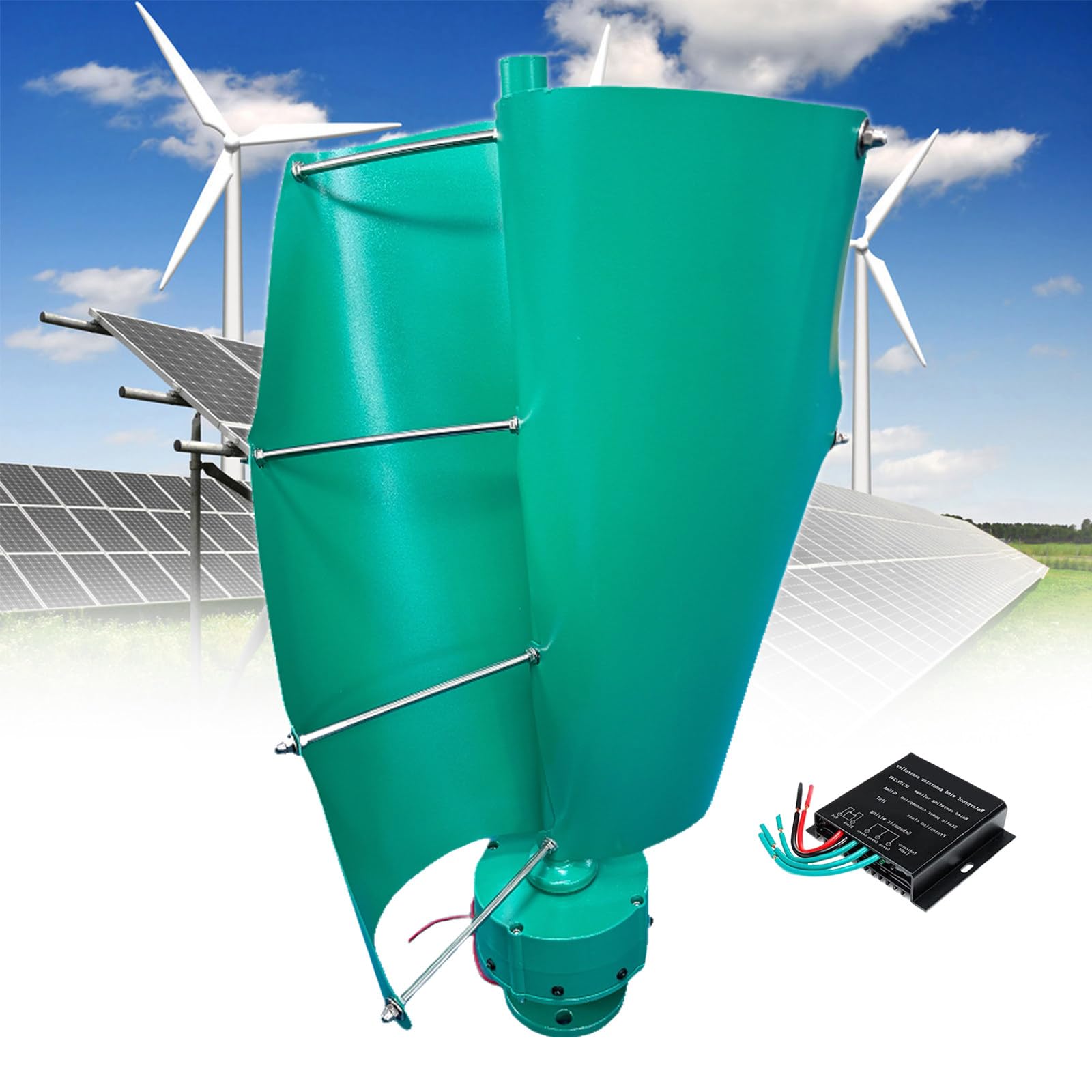 Pionowy generator turbiny wiatrowej, 12000 W, do użytku domowego, 12 V, 3-fazowy, permanentny wirnik magnetyczny do infrastruktury drogowej, A-12 V