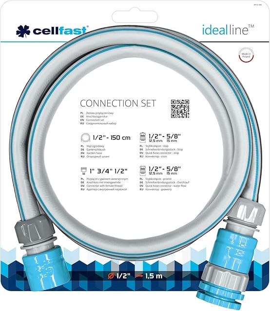 Cellfast Zestaw przyłączeniowy 1,5 m, 1/2", 55-998N