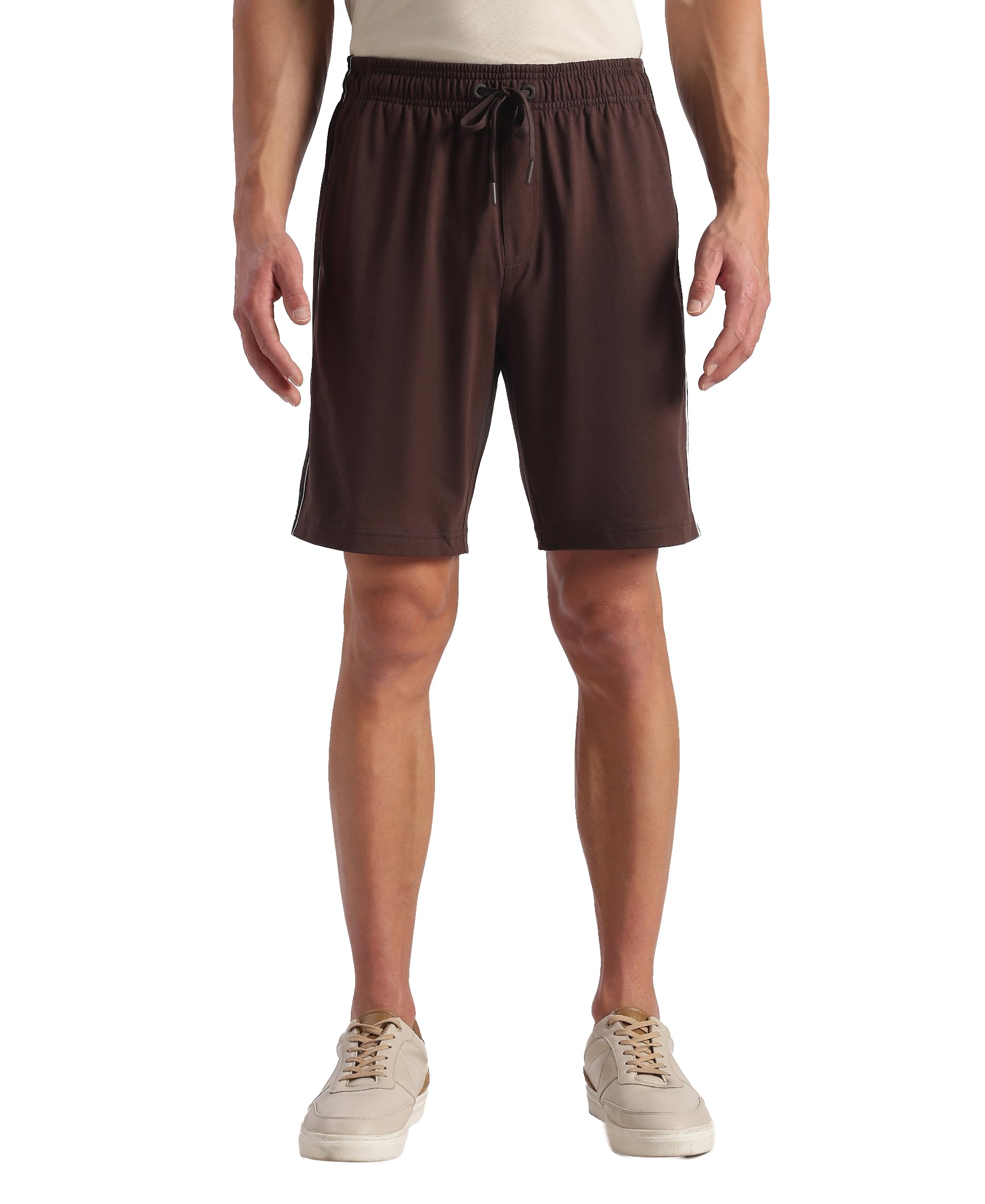 jockey 9426 Men Super Combed Cotton Rich Regular Fit Shorts with Side Pockets_Java & Black Moon Struck_M-picture-29