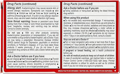 Miniatura 3 de Alivio de los síntomas del resfriado y la gripe, reductor de fiebre, 2 paquetes de 12 cápsulas cada uno, 2 cajas