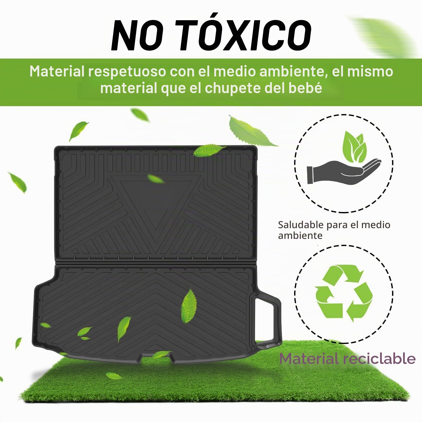 PSLER Vehículo All Weather Waterproof Protector Pad Estera Trasera del Trazador de Líneas del Cargo para XC90 2015 2016 2017 2018 2019 2020 2021 2022 2023 2024