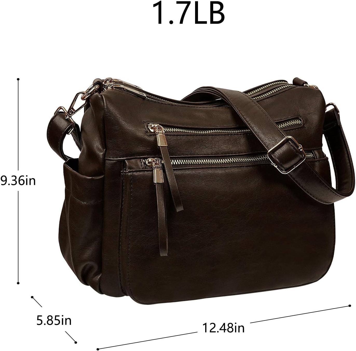 KOGTLA Medium Crossbody Purses for Women, Ladies Roomy Shoulder Bags, Multi Pockets Hobo Handbags