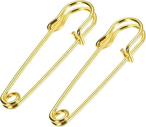 YOKIVE 40 pines de seguridad, pasadores de costura de metal, ideales para arte, manualidades, ropa, mantas, uso diario (tono dorado, 3.94 pulgadas)