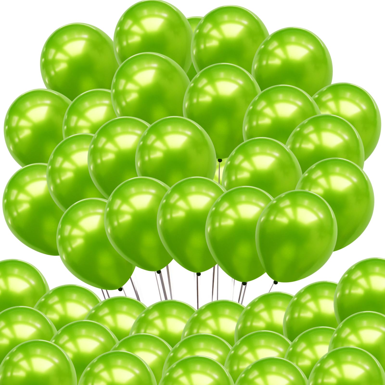Neo LOONS® 100 pcs 5" Pearl Lime Green Premium Latex Balloons - Great for Kids, Adult Birthdays, Weddings, Receptions, Baby Showers, Water Fights, or Any Celebration