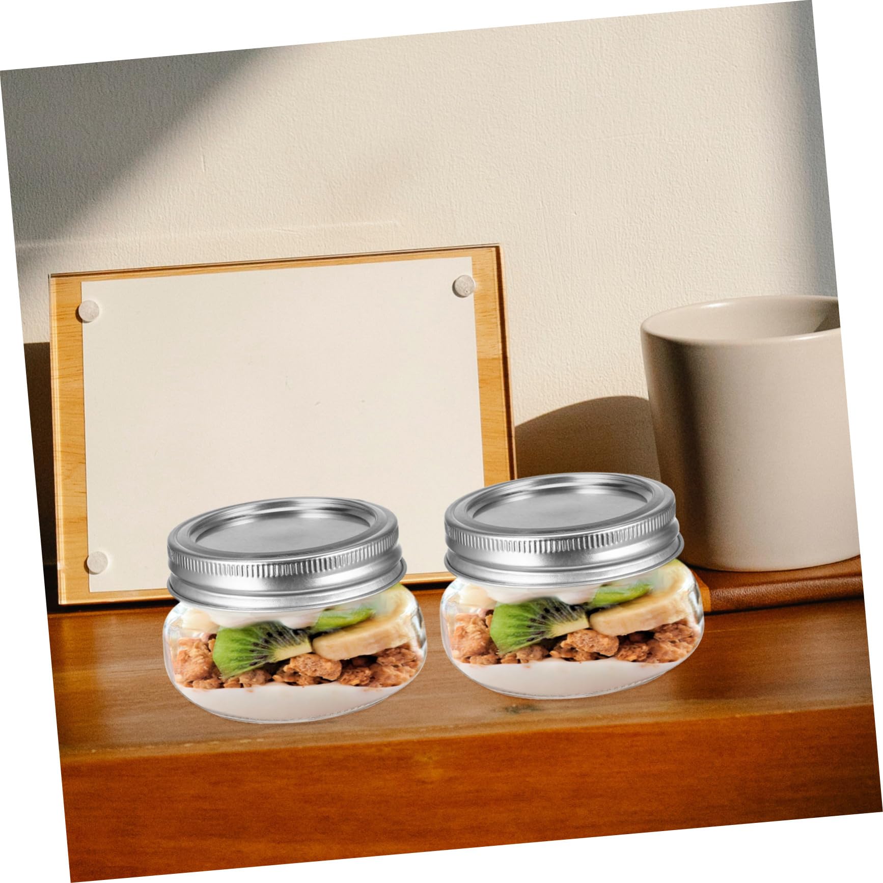 6stücke Mason Jars Gläser mit Deckel Wiederverwendbare Kleine Einmachgläser aus Glas für Lebensmittel Tee und Kosmetika Praktisch und Abdichtend