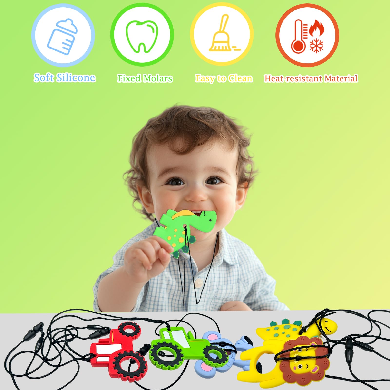 CLDY - Collana sensoriale da masticare per autismo e ADHD – Set