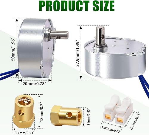 Miniatura 2 de Twidec Motor eléctrico sincrónico de mesa giratoria 5-6RPMMIN 5060Hz 4W CCWCW AC100127V Motor de sincronización para girador de tazas, rotador de