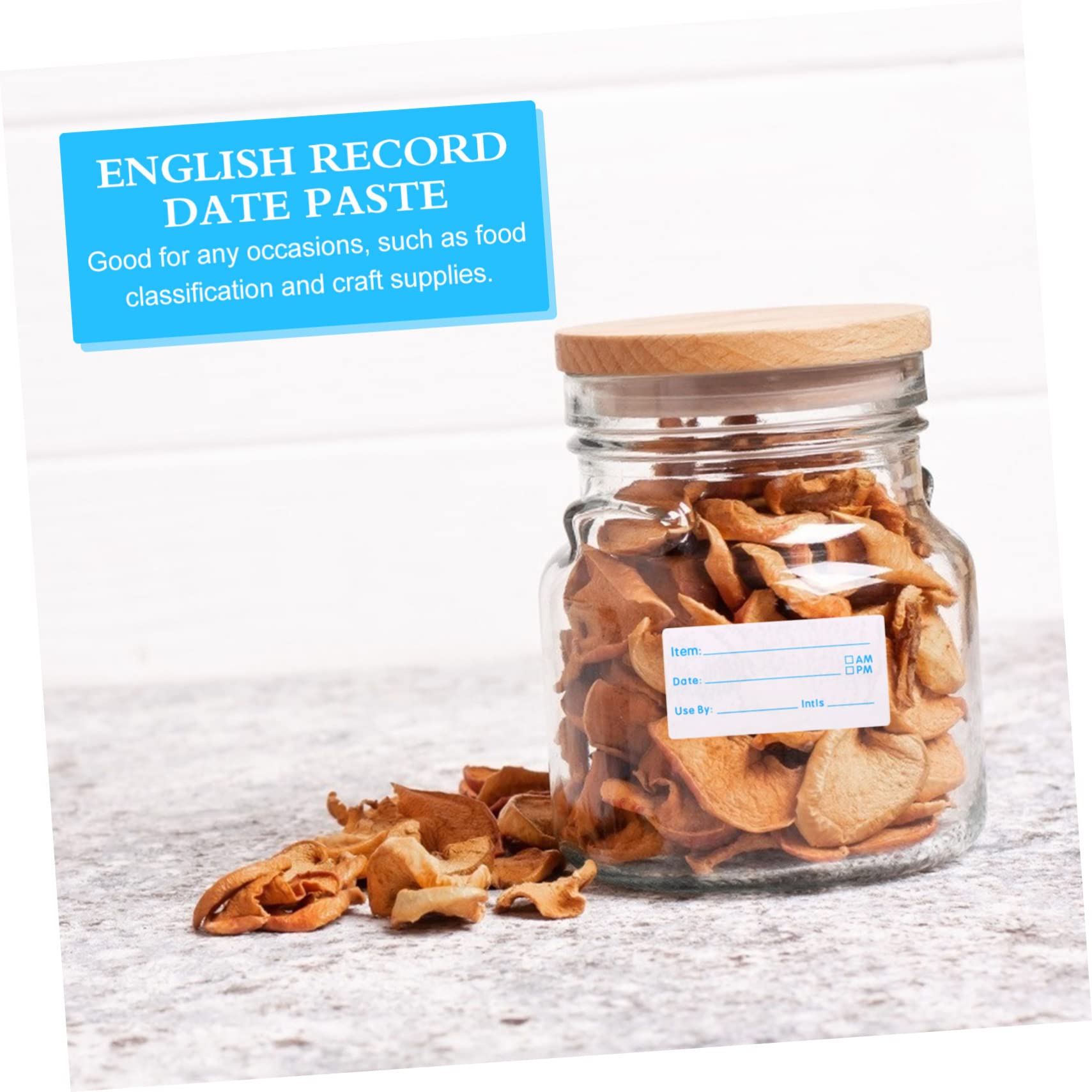 10rotoli Etichette Adesive Scrivibili Per Alimenti Data e Preparazione Utilizzo Facile Per Barattoli e Contenitori Pratiche Residui