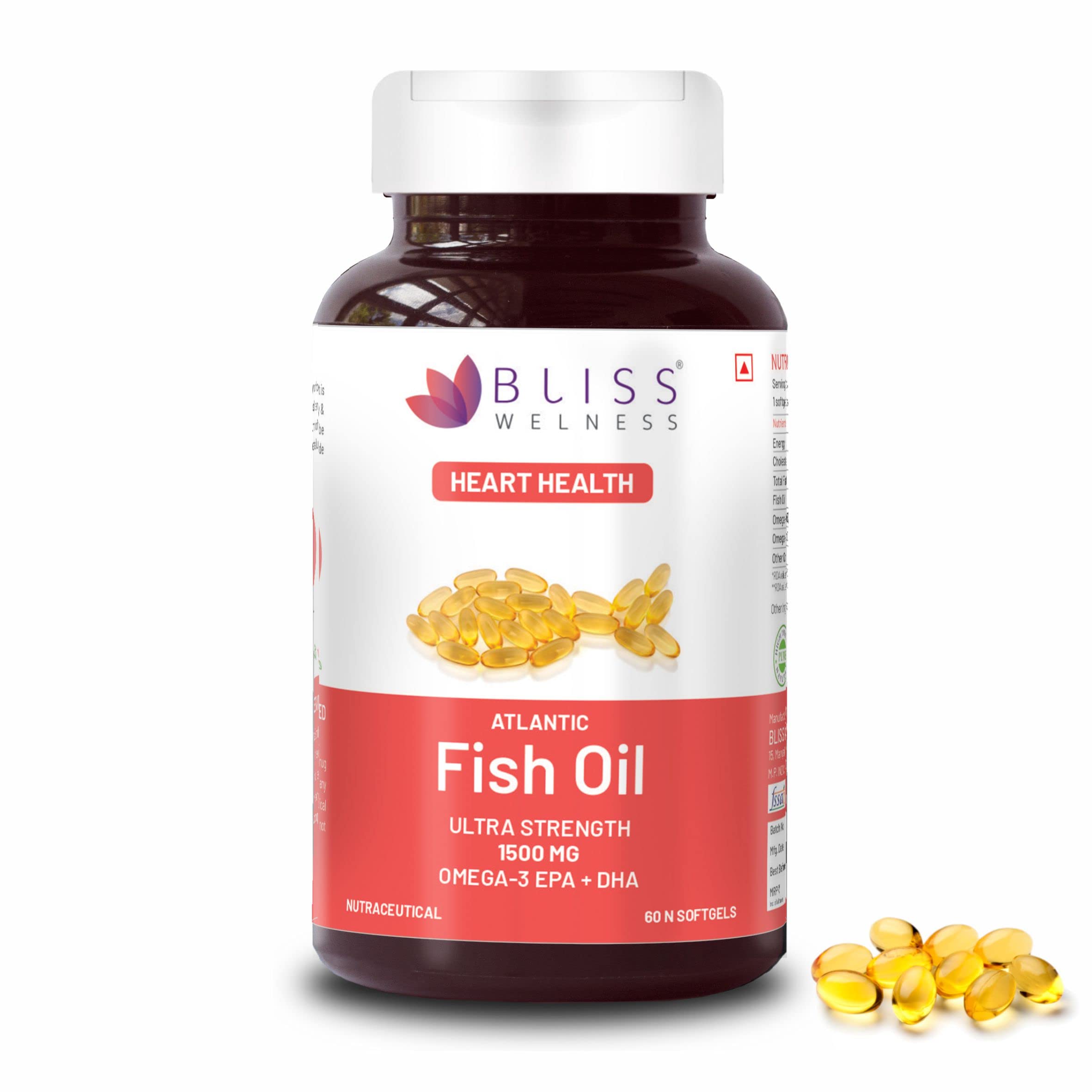 Buy Bliss Welness Arctic Sea Fish Oil Omega3 Ultra Strength 2500 Mg