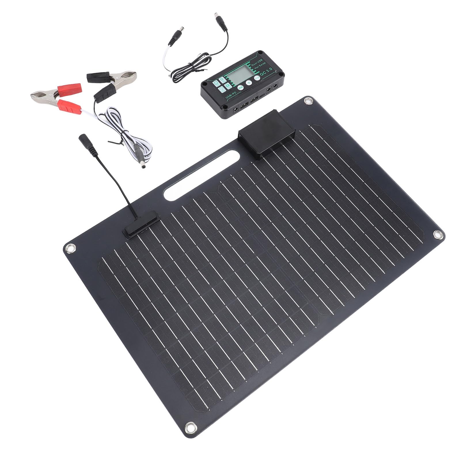 XUMIUZIY Kit de Panel Solar de 100W para Sistemas de 12V 24V