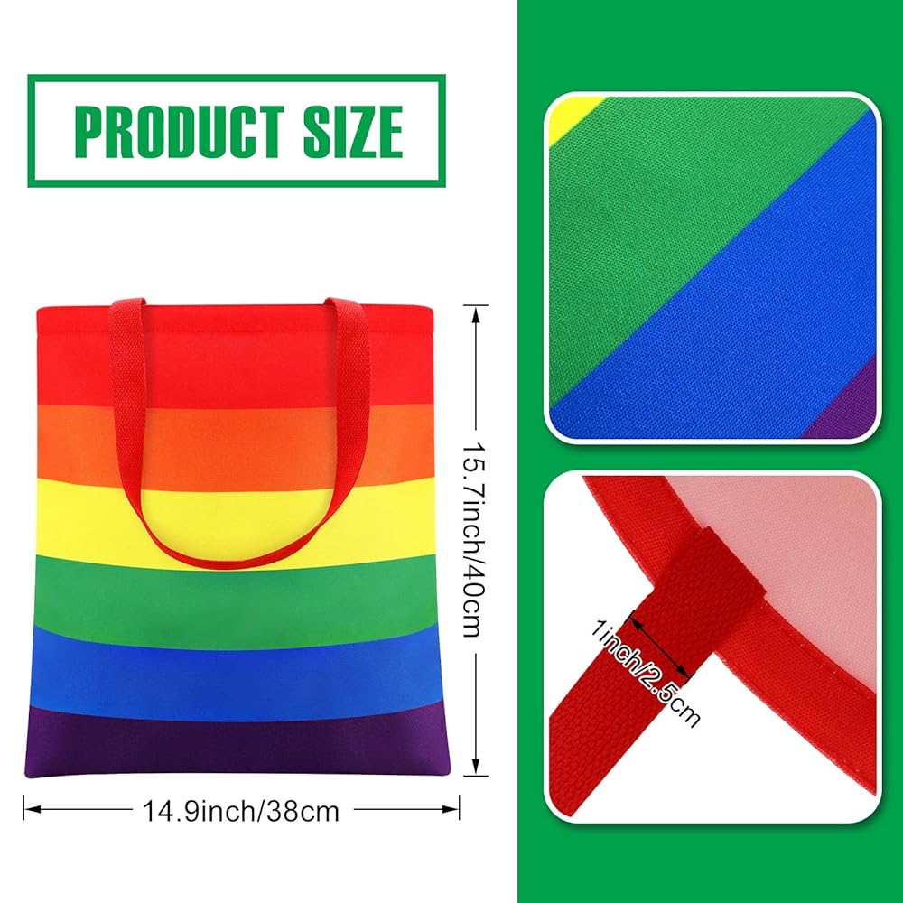 バッグ Rainbow3 Amazon | Buryeah 3個 15インチ x 16インチ レインボーカラー