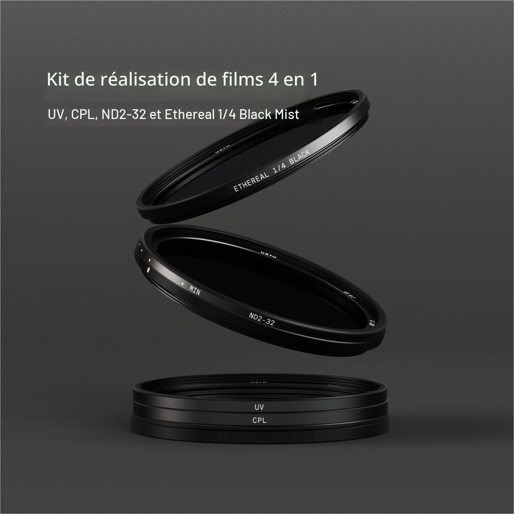 Urth Kit Filtres Cinématographique 4-en-1 77 mm (Plus)