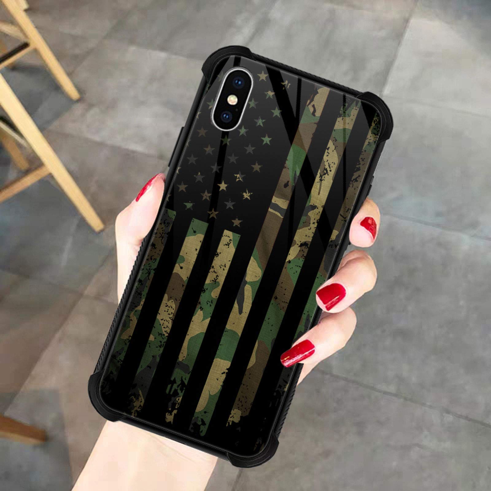 Amazon.co.jp: ZHEGAILIAN ケース iPhone X/Xs対応 有機ガラス