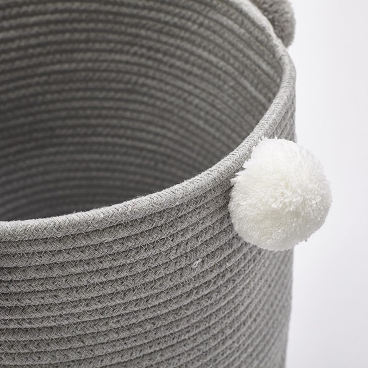 Cesta Redonda de Algodón para Ropa, Gran Capacidad, Diseño Elegante