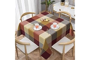 BETGINY 60x60 Checkered Fall Square Tablecloth
