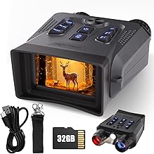 Night Vision Goggles, 4K Night Vision Binoculars for Adults High Powered, 3.0” HD Night Vision Camera Infrared Goggles Scope and Day for Camping & Outdoor with 32GB TF Card, 10X Digital Zoom & 9 IR