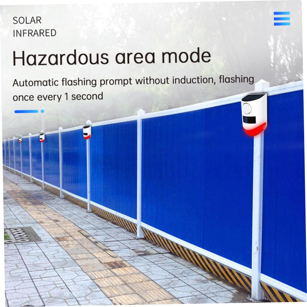 Alarma del Sensor de Movimiento Solar Detector Anti-pé Que está al Aire Libre con un Control Remoto Ruidoso