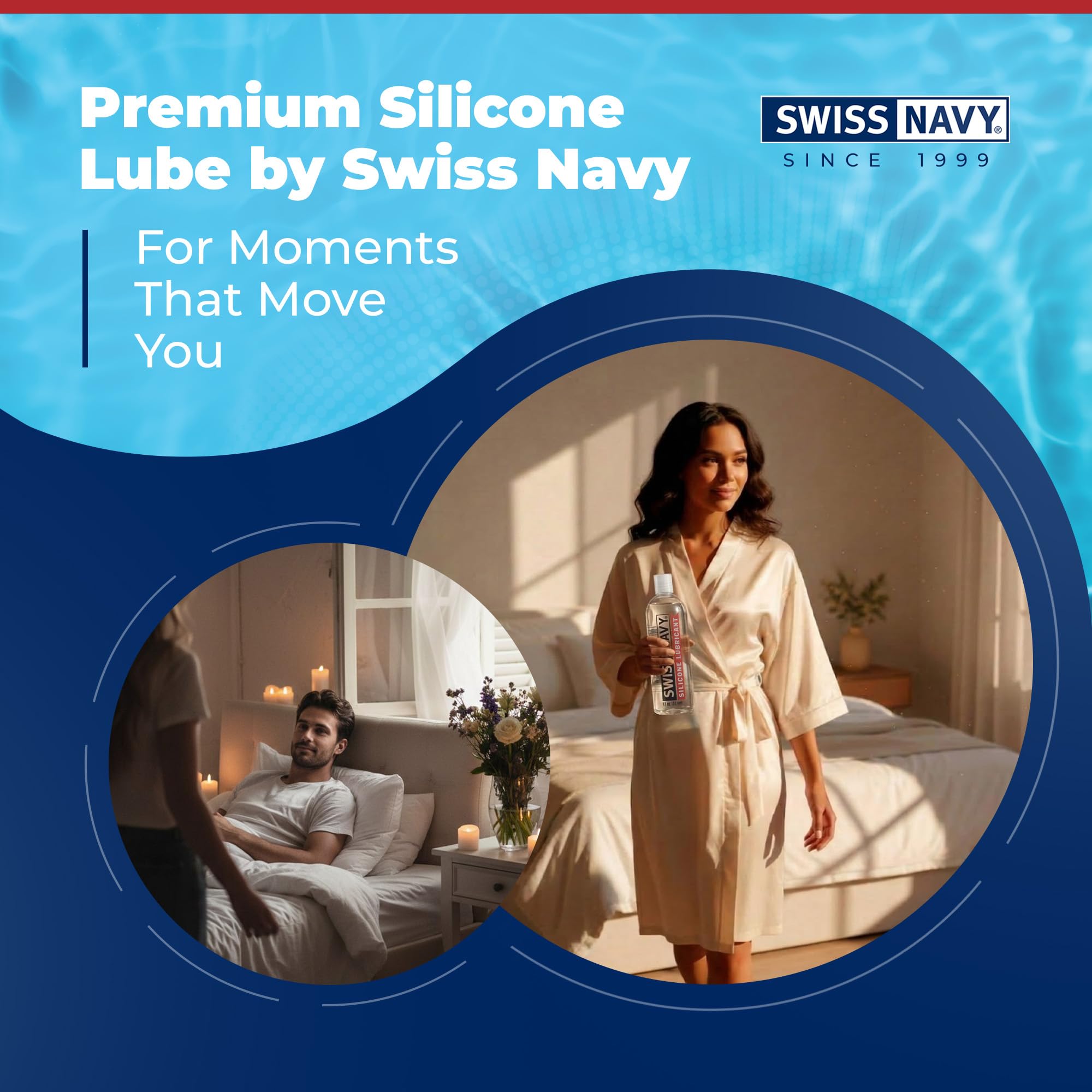 SWISS NAVY Lubrificante sessuale premium in silicone, 32 once, lubrificante per uomo, donna e coppia. MD Science Lab