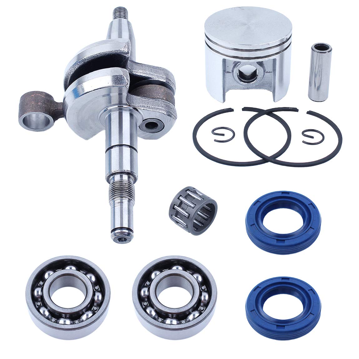 Juntas de Aceite con cojinetes de cigüeñal y Aros de pistón de 42,5 mm. Ajuste para STIHL MS250 MS230 MS 250 230 025 023 Piezas del Motor de la Motosierra